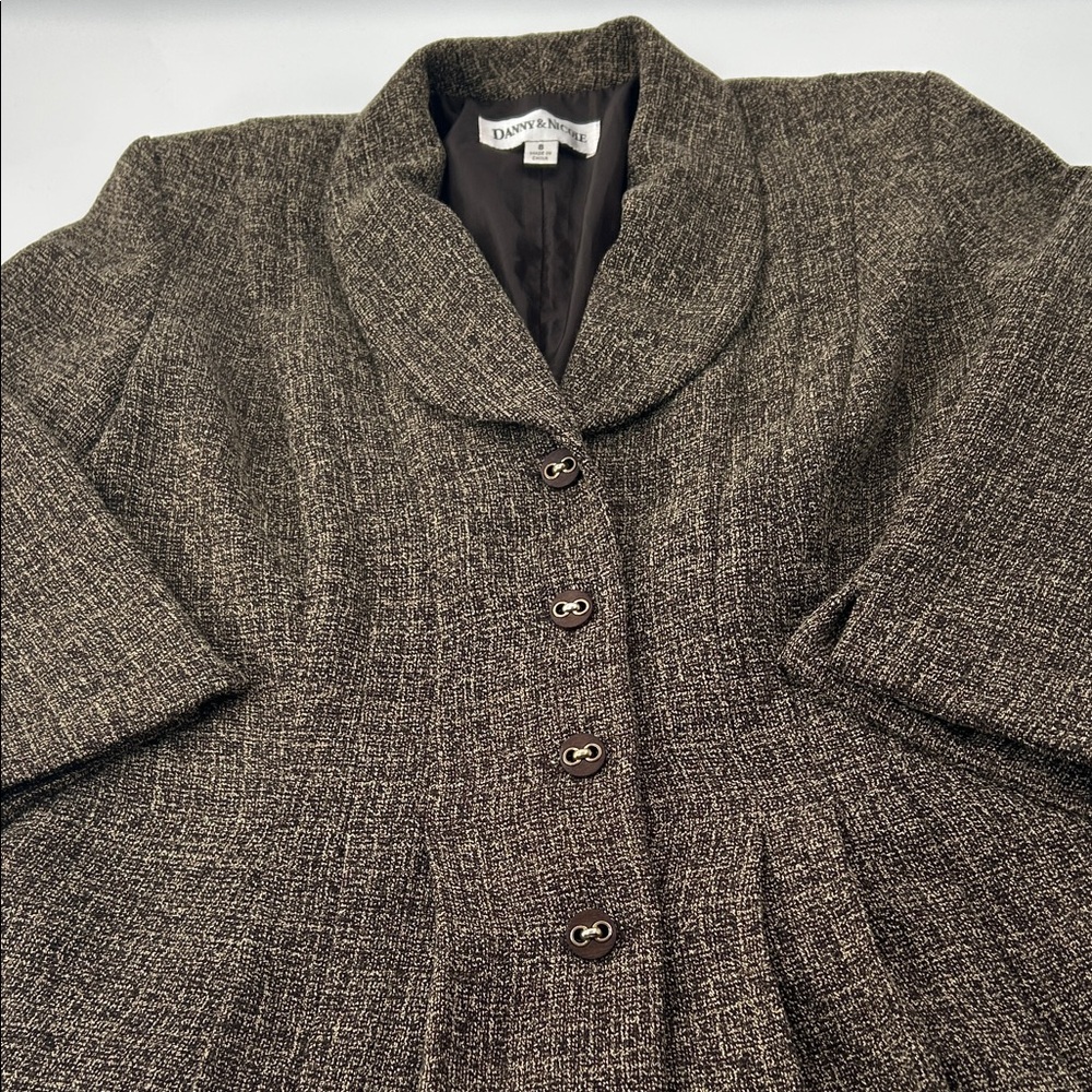 Jones New York Brown Tweed Blazer - Picture 2 of 16